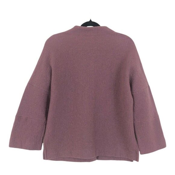 J. Jill Womens Size XS Wool Blend Purple Button Front Cardigan Jacket - Picture 3 of 4